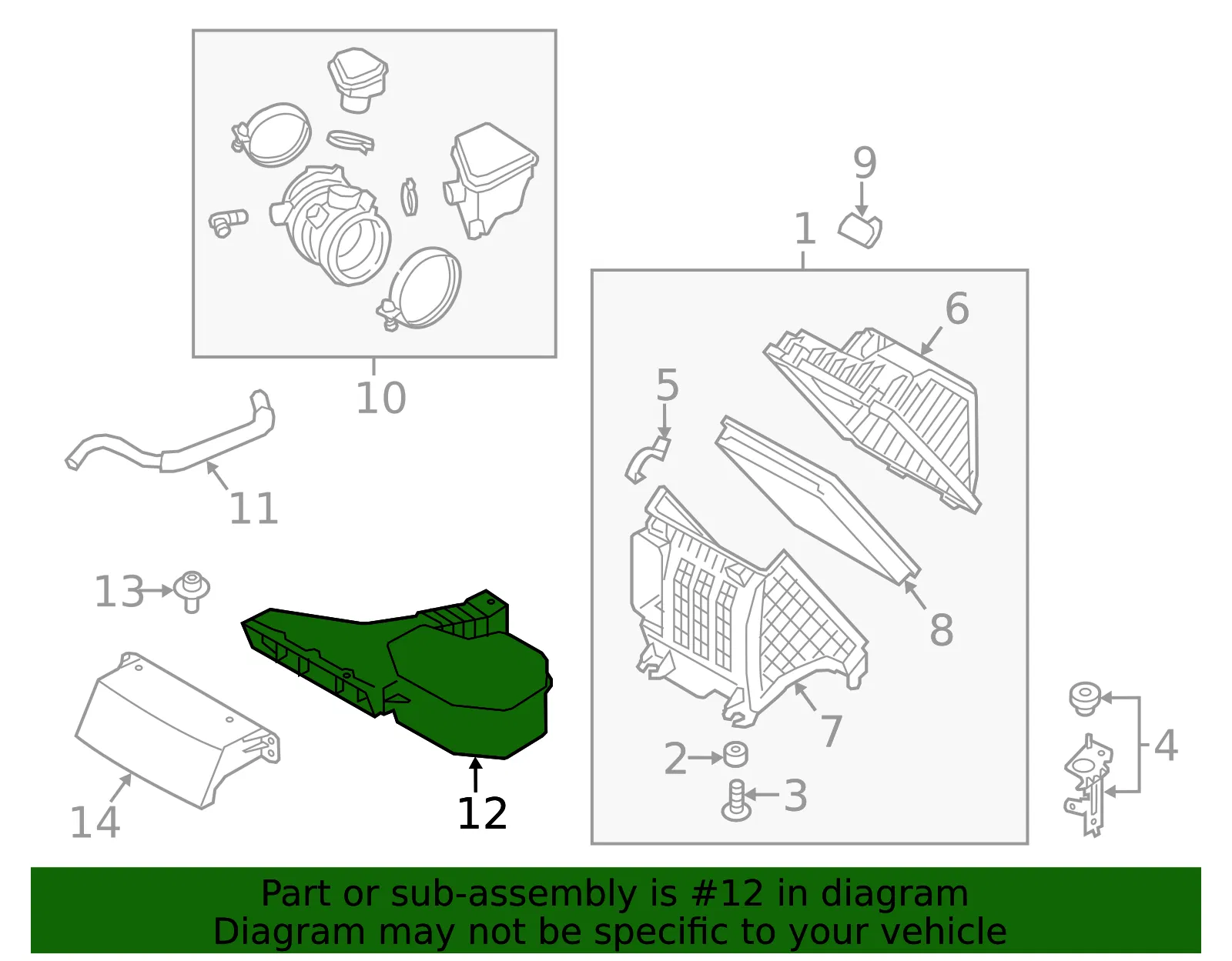 Air Duct - Kia (28210 1U600) - view 3